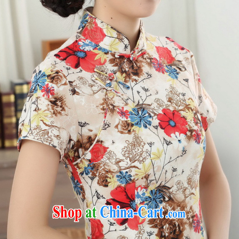 According to fuser summer stylish new Chinese antique Chinese qipao, for classic Tray Port cultivating short Chinese qipao dress LGD/D 0309 #picture color XL, fuser, and shopping on the Internet