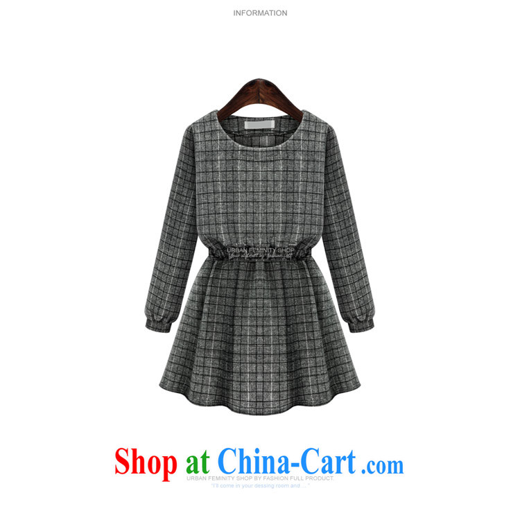 Qin Qing store 2015 spring new thick MM Europe autumn and winter, new and long-sleeved video thin-solid waist dress blue 5 XL pictures, price, brand platters! Elections are good character, the national distribution, so why buy now enjoy more preferential! Health
