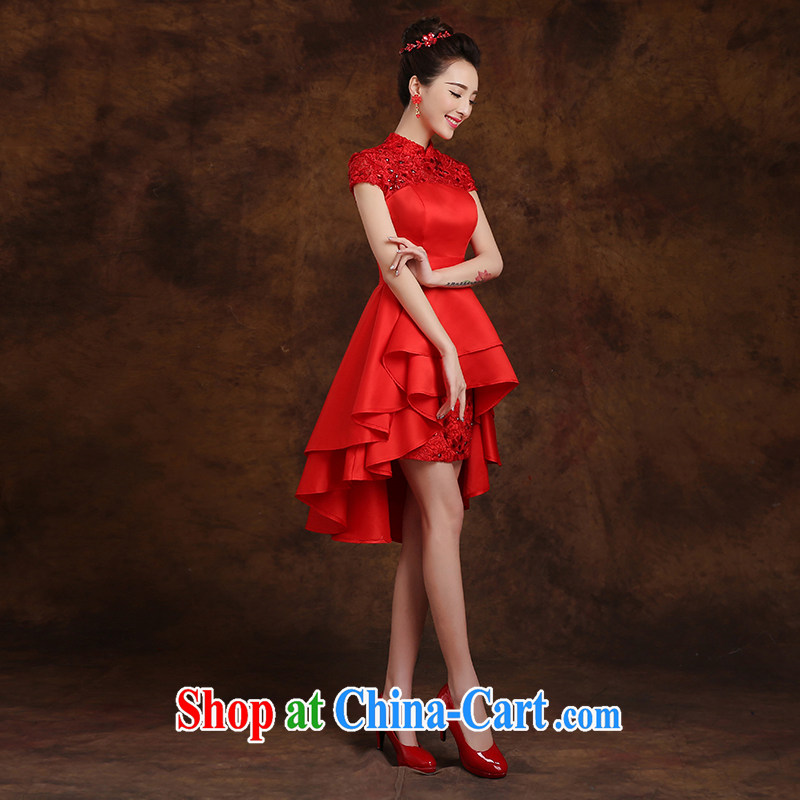 White first to approximately 2015 new products the short, long, bridal dinner banquet annual meeting moderator cheongsam Evening Dress wedding dress small red tailored contact customer service, white first to about, shopping on the Internet