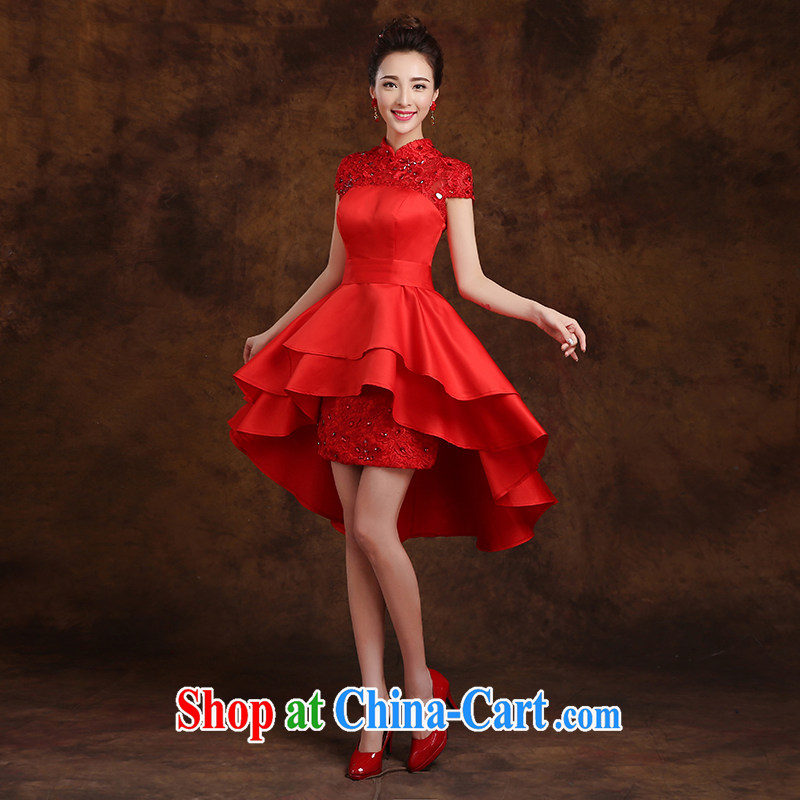 White first to approximately 2015 new products the short, long, bridal dinner banquet annual meeting moderator cheongsam Evening Dress wedding dress small red tailored contact customer service, white first to about, shopping on the Internet