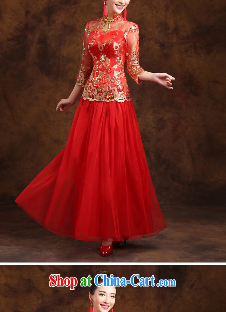 White first to approximately 2015 new spring and summer red bridal toast clothing dresses wedding dresses Chinese married Yi Long Red tailored contact Customer Service pictures, price, brand platters! Elections are good character, the national distribution, so why buy now enjoy more preferential! Health