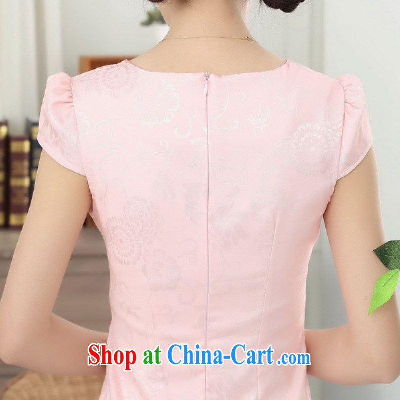 According to fuser summer stylish new China wind improved Chinese qipao round-neck collar jacquard cultivating Chinese cheongsam dress LGD/D 0314 #white XL, fuser, and shopping on the Internet