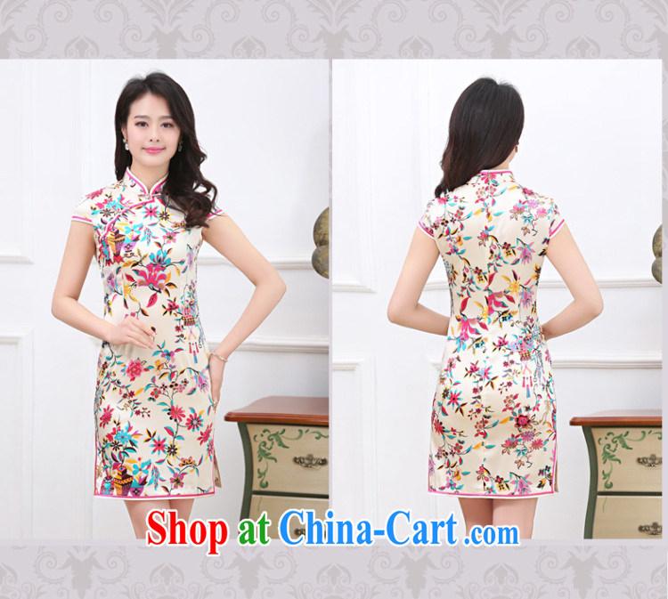 The left love sky 2015 summer heavy silk elegant qipao sauna silk the forklift truck cheongsam dress the color dresses summer 7 color XXL pictures, price, brand platters! Elections are good character, the national distribution, so why buy now enjoy more preferential! Health