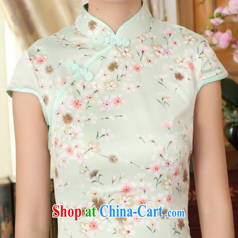 According to fuser summer new retro ethnic wind improved Chinese qipao, for a tight snap-cultivating short Chinese qipao dress LGD/D 0295 #2 chainlink XL, according to fuser, shopping on the Internet
