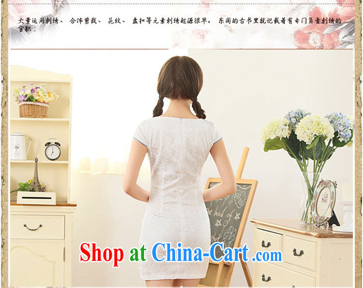 Summer 2015 New Style Fashion Chinese round collar low collar embroidery flower cheongsam sexy cheongsam dress skirt 63 red XL pictures, price, brand platters! Elections are good character, the national distribution, so why buy now enjoy more preferential! Health