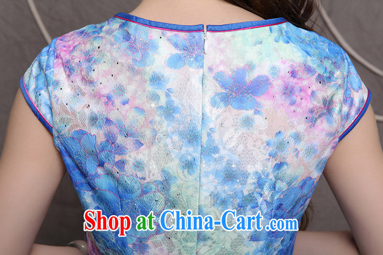 Ah, ah, and stylish summer 2015 new women with elegant and stylish ethnic wind elegant qipao 9905 #blue XXL pictures, price, brand platters! Elections are good character, the national distribution, so why buy now enjoy more preferential! Health