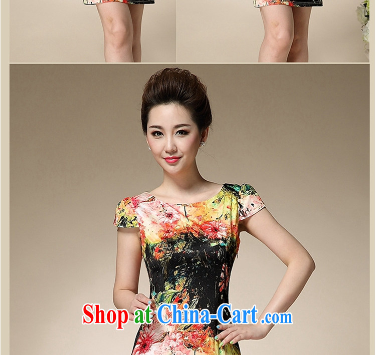 Let Bai beauty summer 2015 New Beauty video thin emulation, short-sleeved dresses women's clothing retro beauty and elegant qipao summer QP 610 #black XXXL pictures, price, brand platters! Elections are good character, the national distribution, so why buy now enjoy more preferential! Health