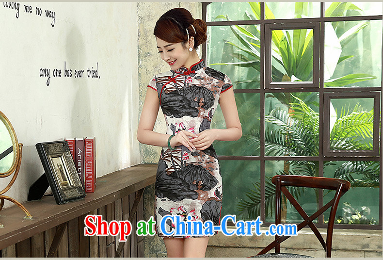 Retro dresses summer 2015 New Daily Beauty graphics thin the cotton the cheongsam Q 1075 fancy XXL pictures, price, brand platters! Elections are good character, the national distribution, so why buy now enjoy more preferential! Health