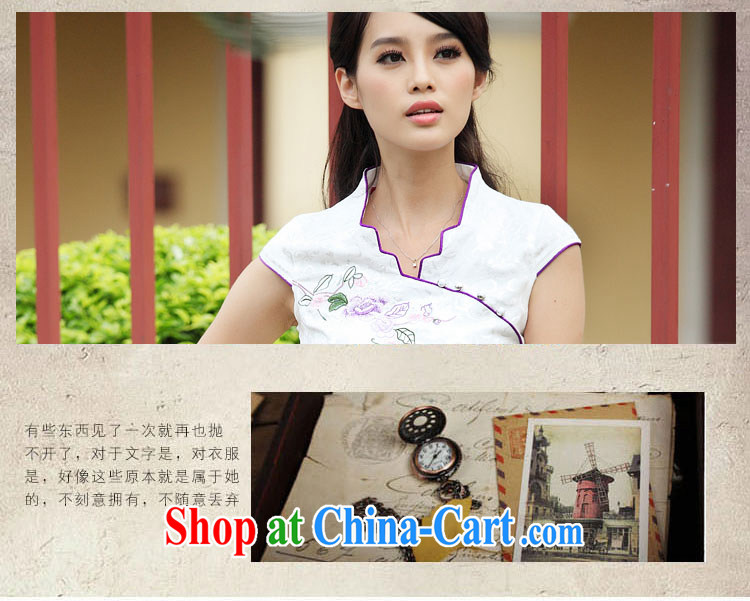 Micro-blue Curtis 2015 cheongsam dress summer summer new stylish short retro stamp beauty dresses, pink XL pictures, price, brand platters! Elections are good character, the national distribution, so why buy now enjoy more preferential! Health