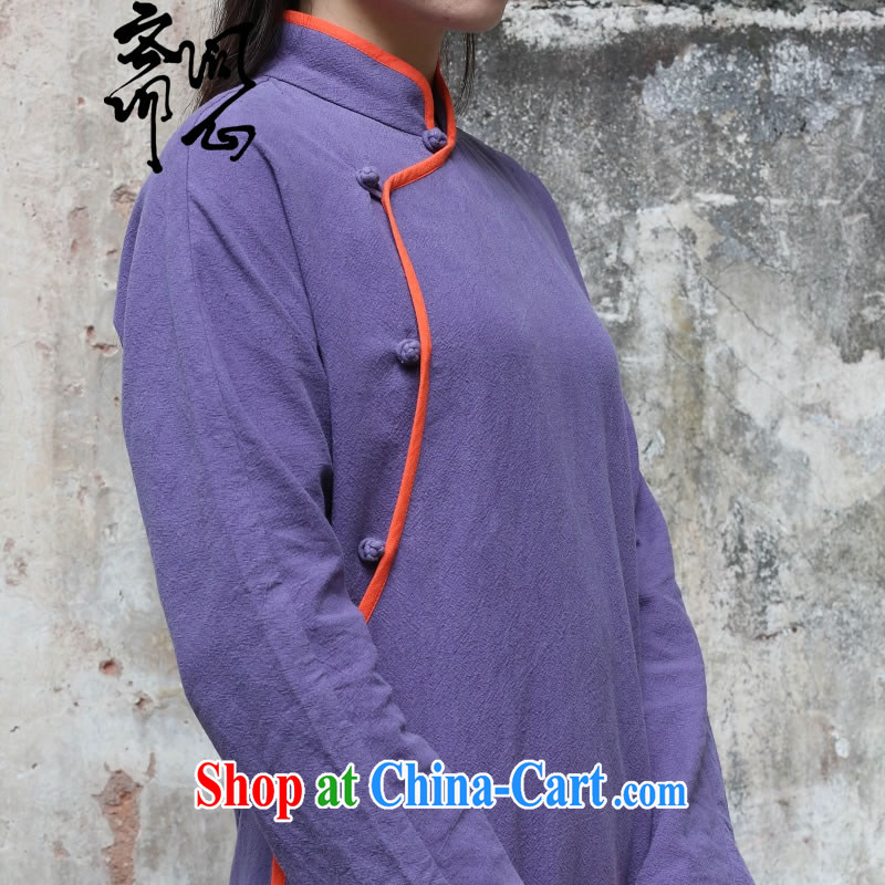 q heart Id al-Fitr (Yue and spring as soon as possible new and Chinese cotton the Commission, for the charge-back cheongsam Chinese Dress gown 1954 purple L, ask heart ID al-Fitr, shopping on the Internet