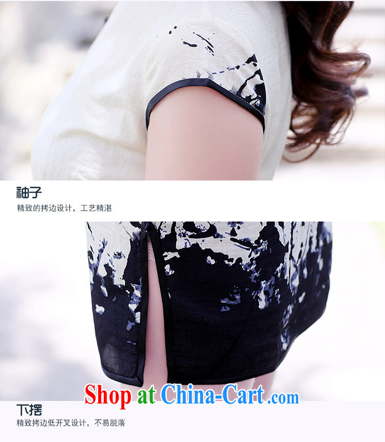 Rawnie/close by 2015 new short-sleeved cotton summer dresses the beauty routine the forklift truck cheongsam dress XXL painting pictures, price, brand platters! Elections are good character, the national distribution, so why buy now enjoy more preferential! Health