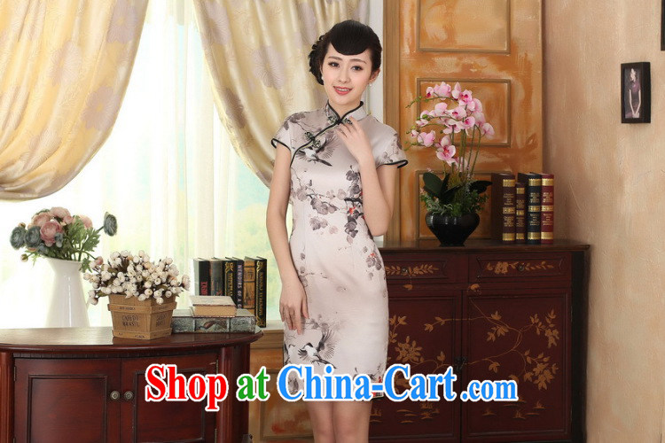 Find Sophie summer Women's clothes silk retro sauna silk poster stretch Satin beauty double short Chinese qipao gown improvements such as the color 2 XL pictures, price, brand platters! Elections are good character, the national distribution, so why buy now enjoy more preferential! Health