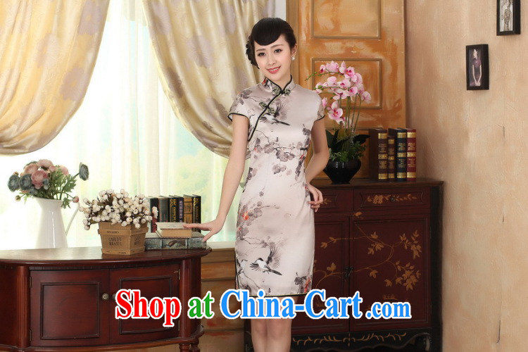 spend the summer Women's clothes silk retro sauna silk poster stretch Satin beauty double short Chinese qipao gown improvements such as the color 2 XL pictures, price, brand platters! Elections are good character, the national distribution, so why buy now enjoy more preferential! Health