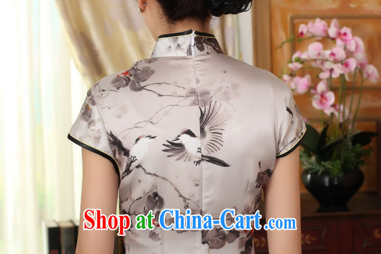 spend the summer Women's clothes silk retro sauna silk poster stretch Satin beauty double short Chinese qipao gown improvements such as the color 2 XL pictures, price, brand platters! Elections are good character, the national distribution, so why buy now enjoy more preferential! Health