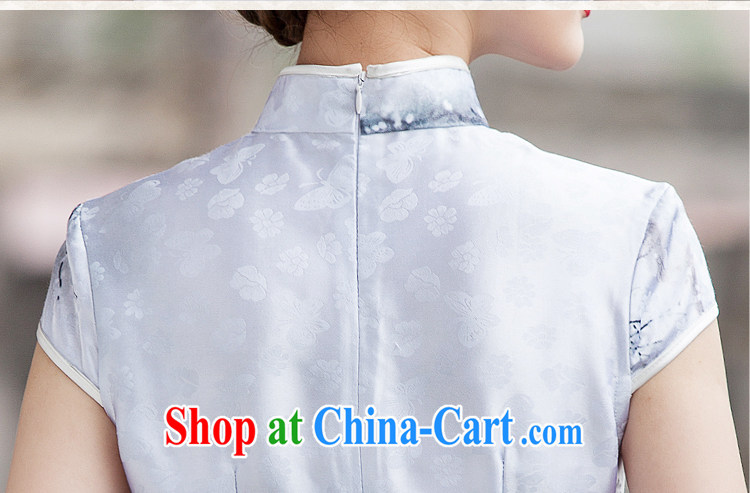 Cherry blossoms floating painting cheongsam dress retro fashion China Daily outfit XL pictures, price, brand platters! Elections are good character, the national distribution, so why buy now enjoy more preferential! Health