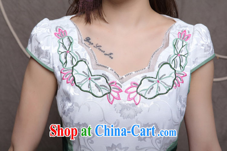 Cherry blossoms floating 2014 summer day, high-end Ethnic Wind and stylish Chinese qipao dress retro beauty graphics thin cheongsam XXL pictures, price, brand platters! Elections are good character, the national distribution, so why buy now enjoy more preferential! Health