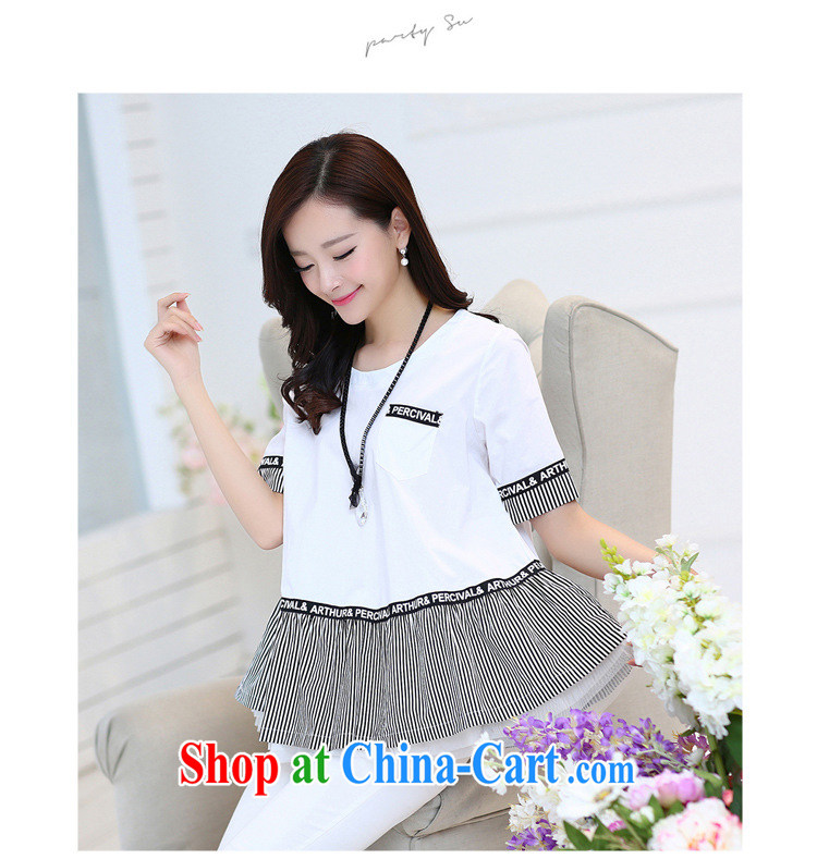 HAMILTON (only) 2015 summer new, long, striped stitching Web yarn commuter fresh short-sleeved shirt T female picture color XL pictures, price, brand platters! Elections are good character, the national distribution, so why buy now enjoy more preferential! Health