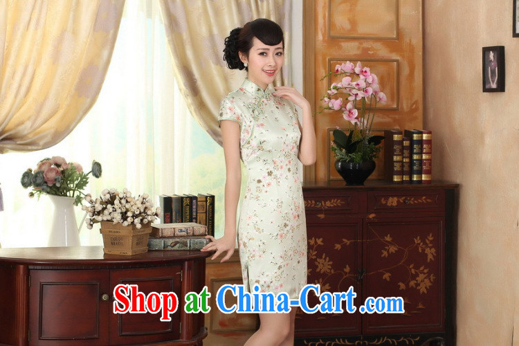 Bin Laden smoke-free summer female Chinese silk retro sauna silk poster stretch Satin improved floral beauty double short dresses such as the color 2 XL pictures, price, brand platters! Elections are good character, the national distribution, so why buy now enjoy more preferential! Health