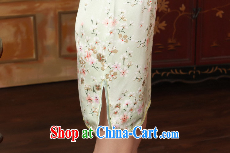 Bin Laden smoke-free summer female Chinese silk retro sauna silk poster stretch Satin improved floral beauty double short dresses such as the color 2 XL pictures, price, brand platters! Elections are good character, the national distribution, so why buy now enjoy more preferential! Health