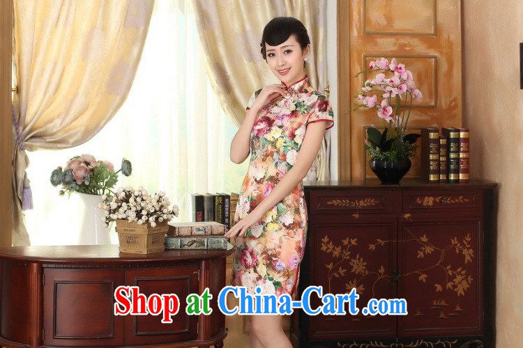 Find Sophie summer new female silk retro classic sauna silk poster stretch satin, for cultivating double short cheongsam decked 2 XL pictures, price, brand platters! Elections are good character, the national distribution, so why buy now enjoy more preferential! Health