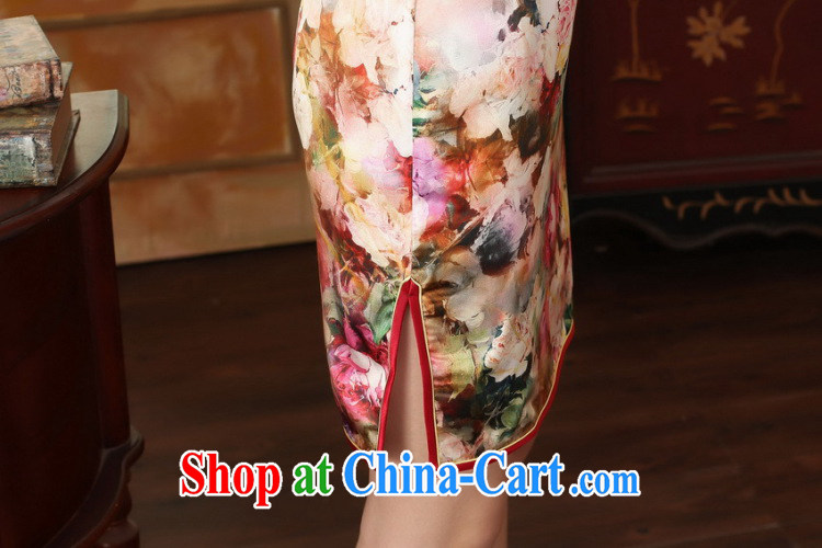 Find Sophie summer new female silk retro classic sauna silk poster stretch satin, for cultivating double short cheongsam decked 2 XL pictures, price, brand platters! Elections are good character, the national distribution, so why buy now enjoy more preferential! Health