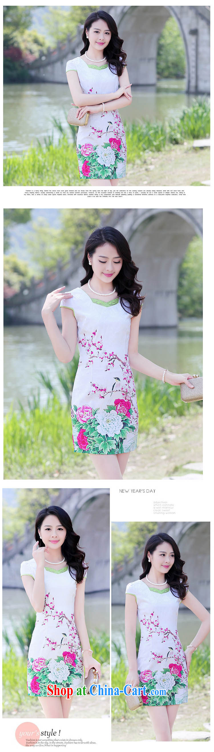 Arrogant season 2015 summer new classic style cheongsam dress short-sleeve dresses, package and cultivating short-sleeved dresses red Peony XL pictures, price, brand platters! Elections are good character, the national distribution, so why buy now enjoy more preferential! Health