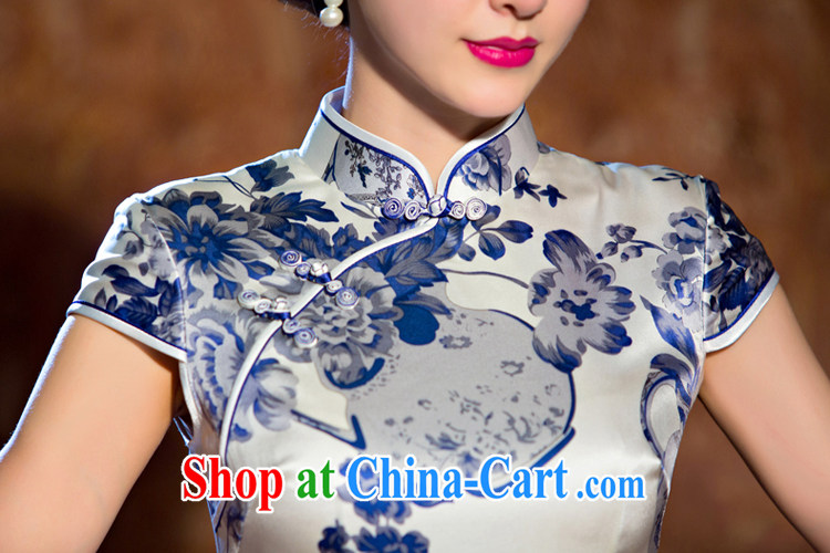 Slim li know light Silk Cheongsam dress new summer improved cheongsam dress upscale dress retro dress heavy QLZ Q 15 6067 Light M pictures, price, brand platters! Elections are good character, the national distribution, so why buy now enjoy more preferential! Health