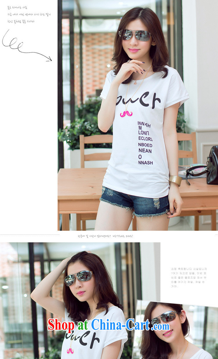 Qin Qing store 2015 summer new Korean version relaxed beauty round-collar T shirts female stamp short-sleeved solid knit-white XL pictures, price, brand platters! Elections are good character, the national distribution, so why buy now enjoy more preferential! Health