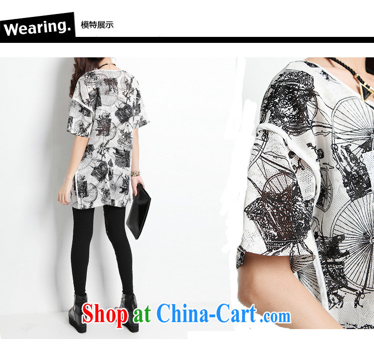 Qin Qing store 2015 spring and summer new Korean female summer floral English stamp duty, long, loose short-sleeved T shirt white XL pictures, price, brand platters! Elections are good character, the national distribution, so why buy now enjoy more preferential! Health