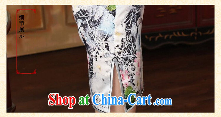 spend the summer new female cheongsam silk retro classic silk poster stretch Satin beauty double-decker short cheongsam as shown color S pictures, price, brand platters! Elections are good character, the national distribution, so why buy now enjoy more preferential! Health