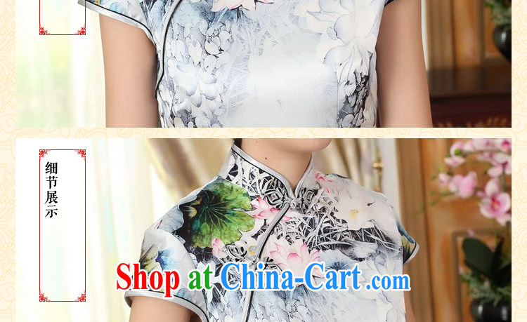 Bin Laden smoke-free summer with new female cheongsam silk retro classic silk poster stretch Satin beauty double short cheongsam as color 2XL pictures, price, brand platters! Elections are good character, the national distribution, so why buy now enjoy more preferential! Health