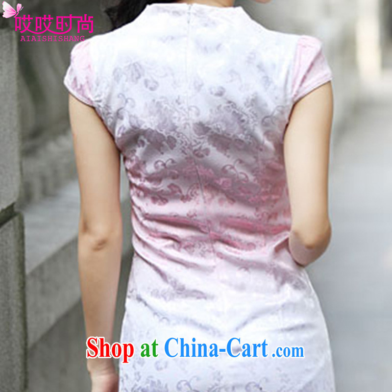 Ah, ah, stylish summer 2015 new women with improved lace antique cheongsam dress A 6921 #pink XL, ah, ah, stylish, and shopping on the Internet