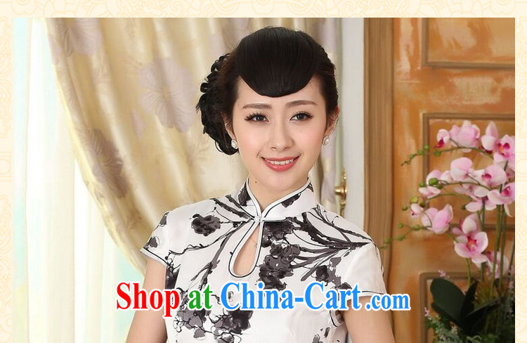 spend the summer heavy silk retro classic sauna silk improved poster ink stretch Satin beauty double short cheongsam as color 2XL pictures, price, brand platters! Elections are good character, the national distribution, so why buy now enjoy more preferential! Health
