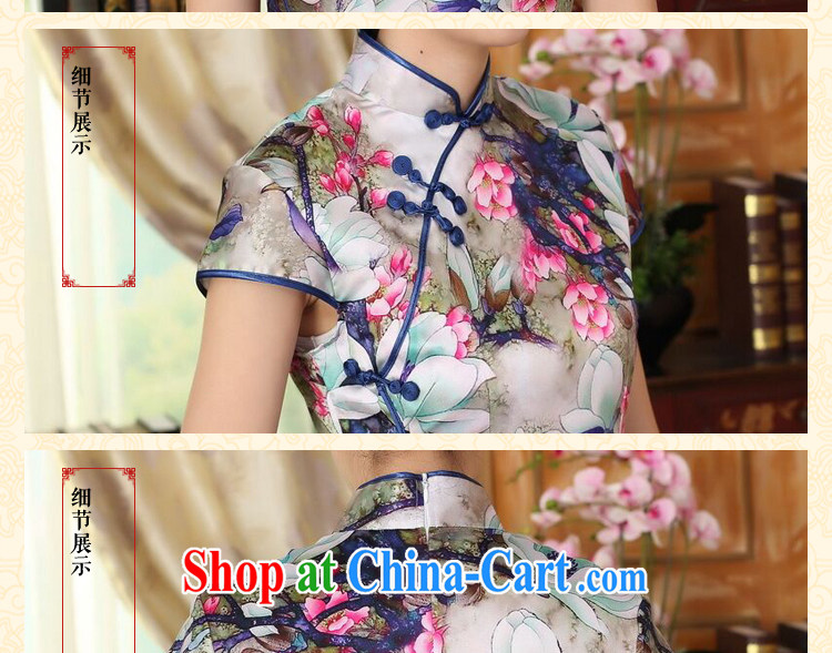 Dan smoke summer heavy Silk Cheongsam poster stretch Satin improved sauna silk tulip elegant banquet short dresses such as the color 2 XL pictures, price, brand platters! Elections are good character, the national distribution, so why buy now enjoy more preferential! Health