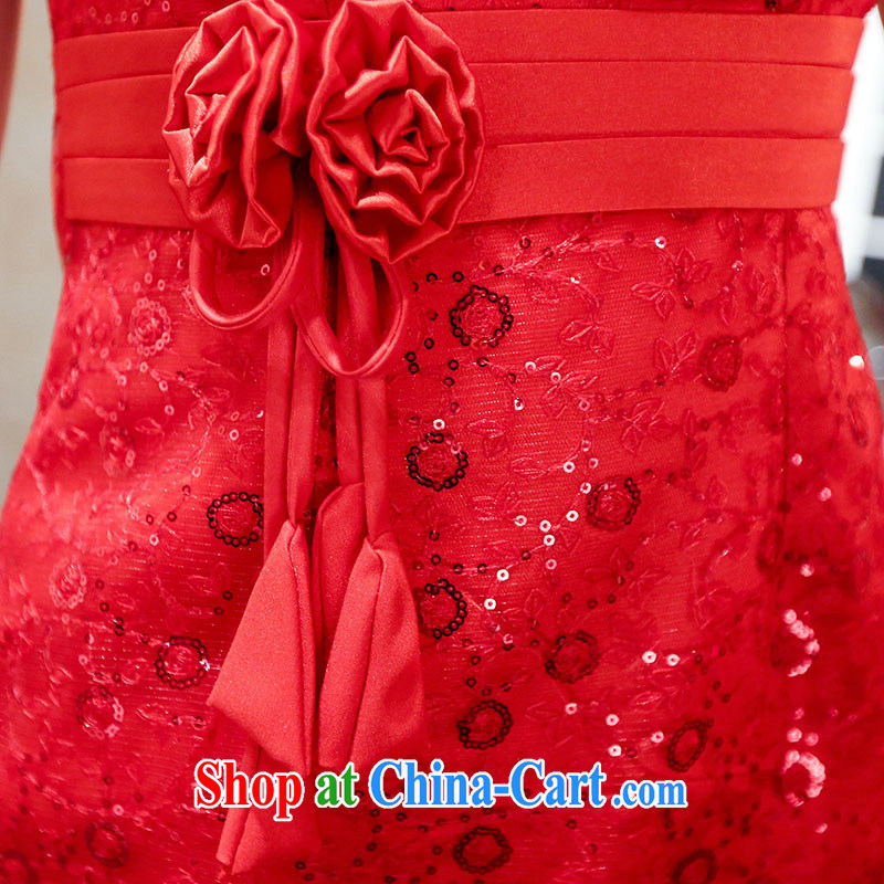 2015 summer new stylish XL short red shawl dress two-piece wedding dresses female Red L, maple and Ling (fengzhiling), shopping on the Internet