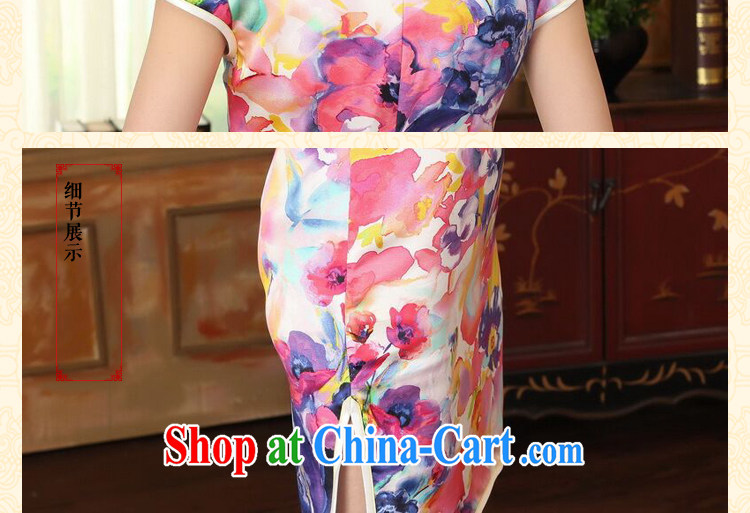 Take the heavy silk summer retro classic, DOS SANTOS for silk painting stretch the improved double short cheongsam 7 color 2 XL pictures, price, brand platters! Elections are good character, the national distribution, so why buy now enjoy more preferential! Health