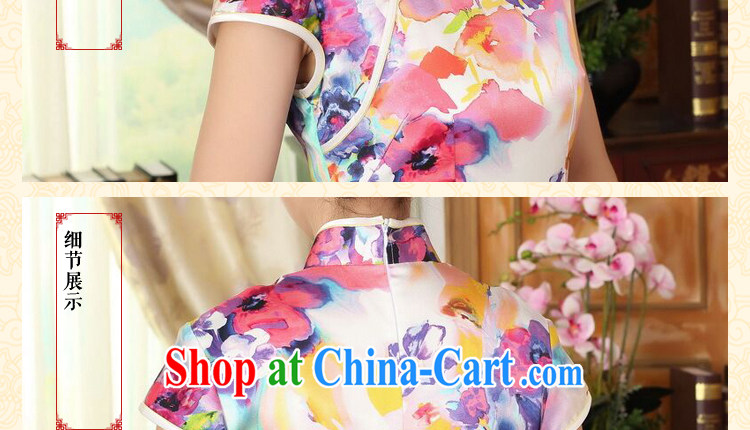 Dan smoke heavy silk summer retro classic, DOS SANTOS for silk painting stretch the improved double short cheongsam 7 color 2 XL pictures, price, brand platters! Elections are good character, the national distribution, so why buy now enjoy more preferential! Health