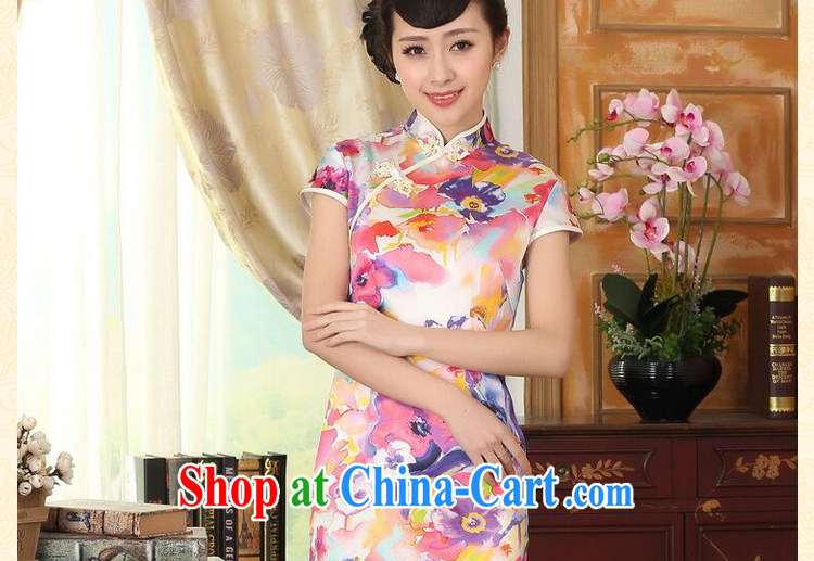 Find Sophie heavy silk summer retro classic, DOS SANTOS for silk painting stretch the improved double short cheongsam 7 color 2 XL pictures, price, brand platters! Elections are good character, the national distribution, so why buy now enjoy more preferential! Health