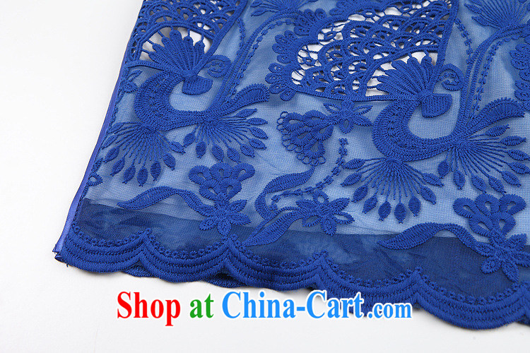 euro-class, high-end Openwork embroidery improved stylish big beauty cheongsam dress XWG 140,301 blue XXXL pictures, price, brand platters! Elections are good character, the national distribution, so why buy now enjoy more preferential! Health