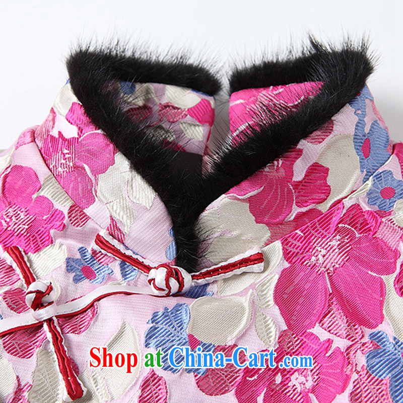 The flow improved stylish sleeveless folder cotton is not the Lao dresses, skirts XWG 141,014 pink XL, the stream (OULIU), and shopping on the Internet