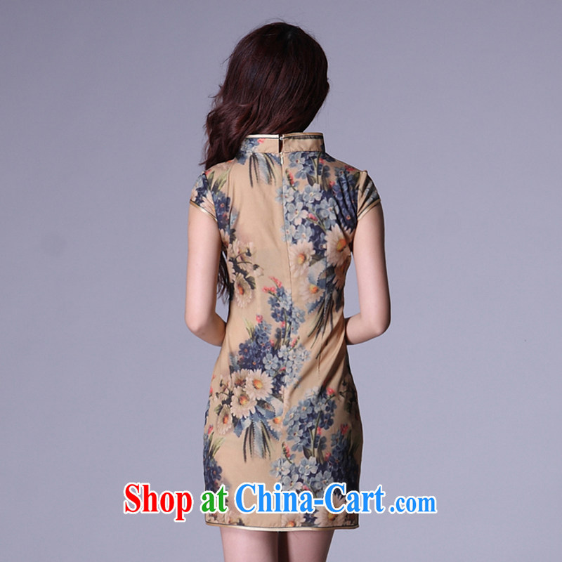 The Flow Simulation, improved Stylish retro leisure-'s short cheongsam XWG 007 - 6 Map Color XXL, the stream (OULIU), shopping on the Internet