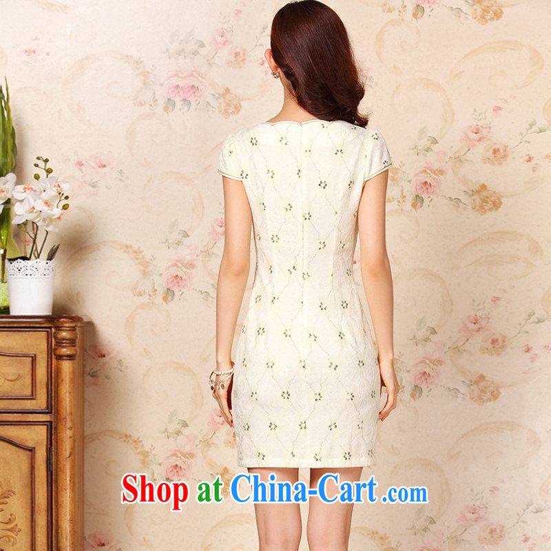 The summer flow improved fashion without the forklift truck daily leisure sober short cheongsam dress XWG 331 Map Color XXL, the stream (OULIU), and, on-line shopping