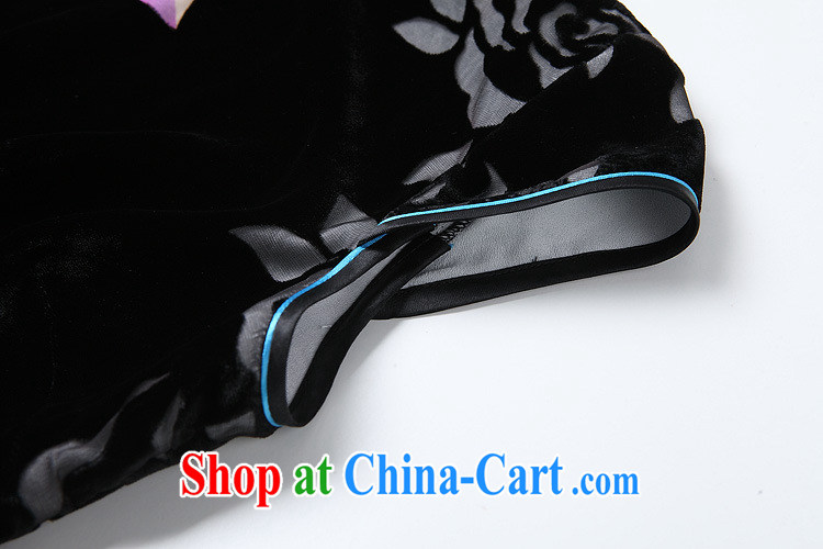 The flow improved Stylish retro sauna silk-Ms. Lao daily short cheongsam XWG 141,017 blue XXXXL pictures, price, brand platters! Elections are good character, the national distribution, so why buy now enjoy more preferential! Health