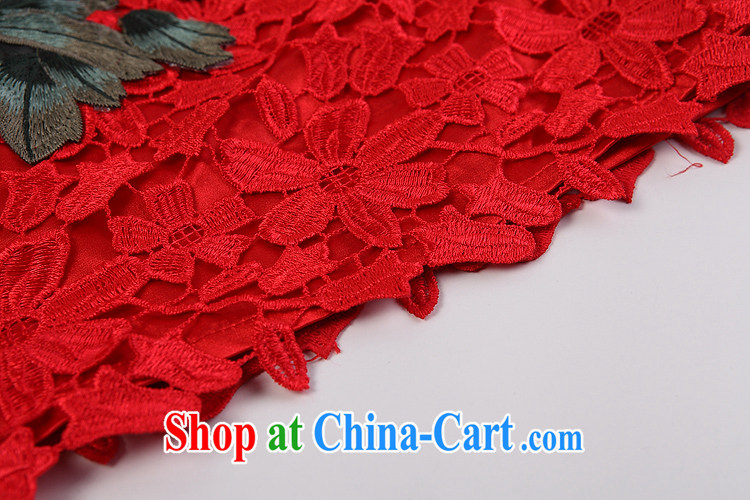The high flow water-soluble lace cheongsam dress stylish and improved three-dimensional embroidery elegant qipao XWG 8810 red XXL pictures, price, brand platters! Elections are good character, the national distribution, so why buy now enjoy more preferential! Health