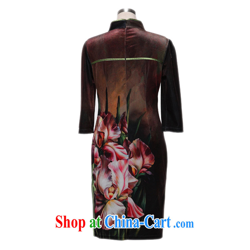 The current fall and winter season, improved Stylish retro goods imported wool short cheongsam XWG 2013 - 37 Map Color XXL, the stream (OULIU), and, on-line shopping