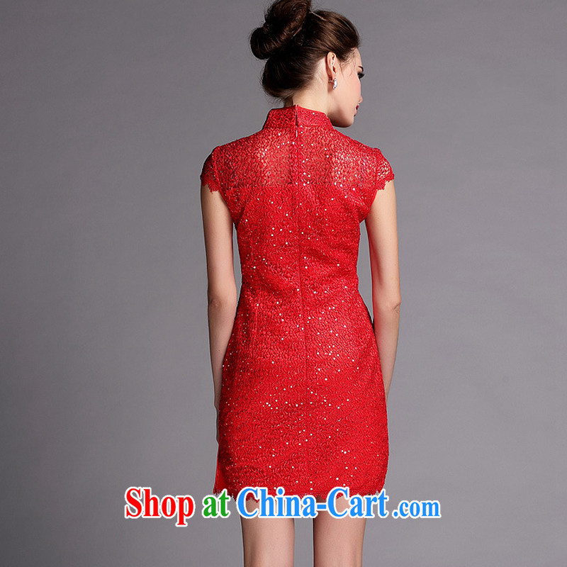 The flow improved modern languages empty water-soluble, short dresses red wedding dress toast XWG serving 140,506 red XXL, the stream (OULIU), and shopping on the Internet
