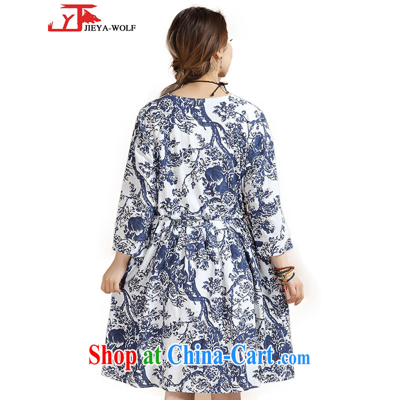Jack And Jacob JIEYA - WOLF New Tang Women's clothes cheongsam dress short, 7 cuff shrink sleeves for cotton the V for multi-color spring and summer, autumn fashion couple two 1508 M, JIEYA - WOLF, shopping on the Internet