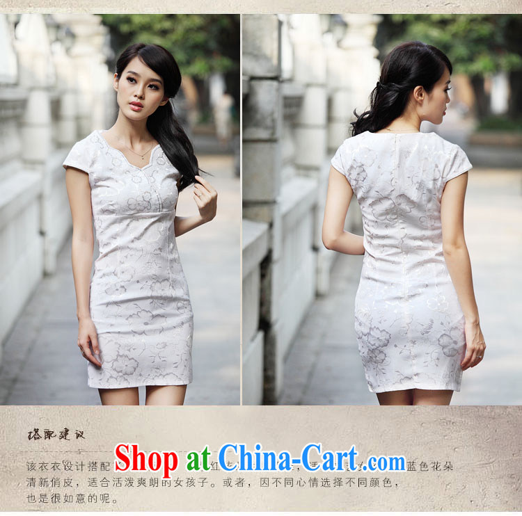 Ah, ah, stylish summer 2015 new female Chinese Antique embroidered cheongsam dress A 6922 #blue XL pictures, price, brand platters! Elections are good character, the national distribution, so why buy now enjoy more preferential! Health