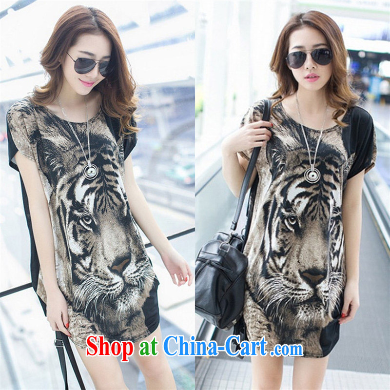 A . J . BB * 2015 summer new Korean fashion Tiger stamp leisure loose the Code women's clothes a short-sleeved shirt T JR 2501 gray and black, code, and the blue, and, shopping on the Internet