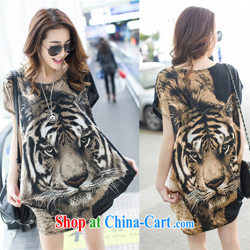 A . J . BB * 2015 summer new Korean fashion Tiger stamp leisure loose the Code women's clothes a short-sleeved shirt T JR 2501 gray and black, code, and the blue, and, shopping on the Internet